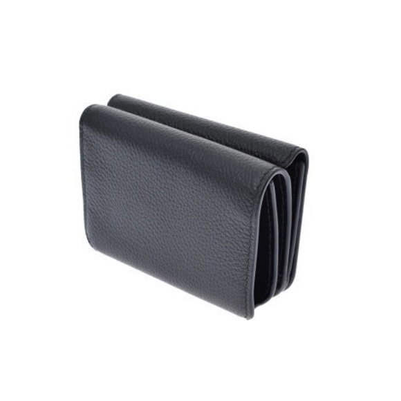 BALENCIAGA Mini Wallet Black Calf Trifold - Picture 2 of 12
